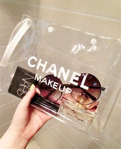 chanel makeup clear bag|chanel makeup bag for sale.